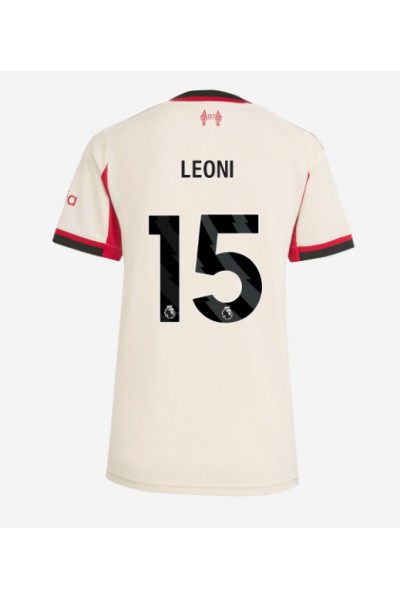 Liverpool Giovanni Leoni #15 Jalkapallovaatteet Naisten Vieraspaita 2025-26 Lyhythihainen Liverpool Giovanni Leoni #15 Jalkapallovaatteet Naisten Vieraspaita 2025-26 Lyhythihainen